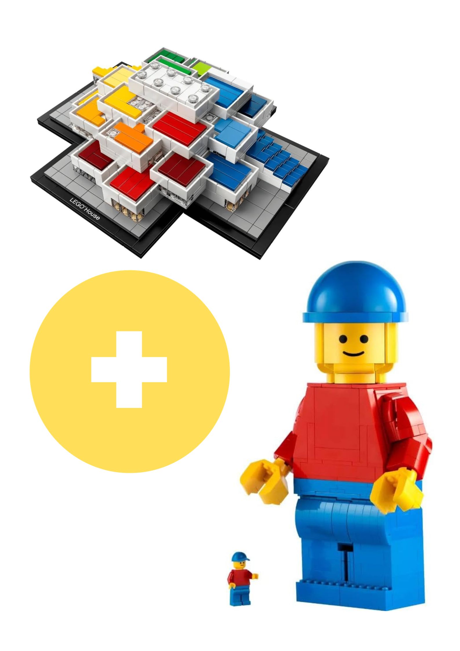 Alquiler set de Lego 40649 Minifigura gigante y Lego House 21037